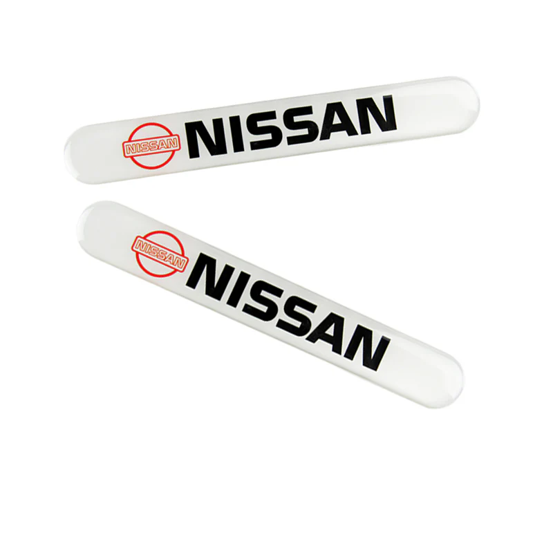 Nissan NISMO White Car Door Rear Trunk Side Fenders Bumper Badge Scratch Guard Sticker New 2 pcs - Image 4