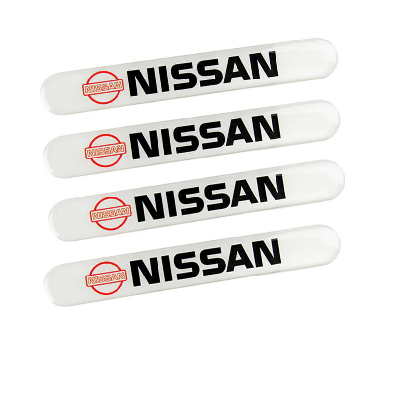 Nissan NISMO White Car Door Rear Trunk Side Fenders Bumper Badge Scratch Guard Sticker New 4 pcs - Image 5