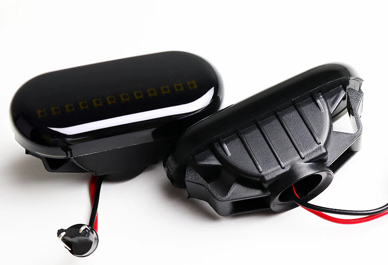 Nissan Pathfinder / Navara / Cube White LED Turn Signal Front Side Marker Lights -Smoked Lens - Image 3