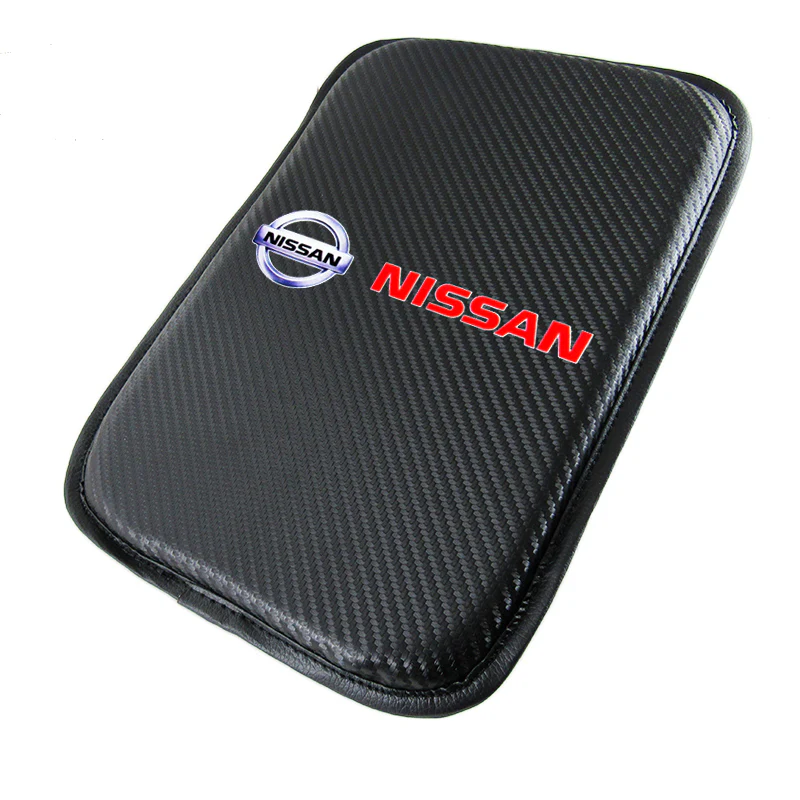 Nissan Set of Carbon Fiber Look Armrest Cushion & Seat Belt Cover - Image 2