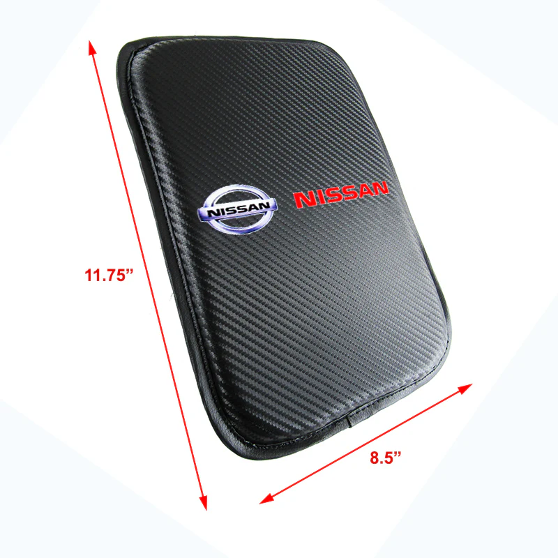 Nissan Set of Carbon Fiber Look Armrest Cushion & Seat Belt Cover - Image 5