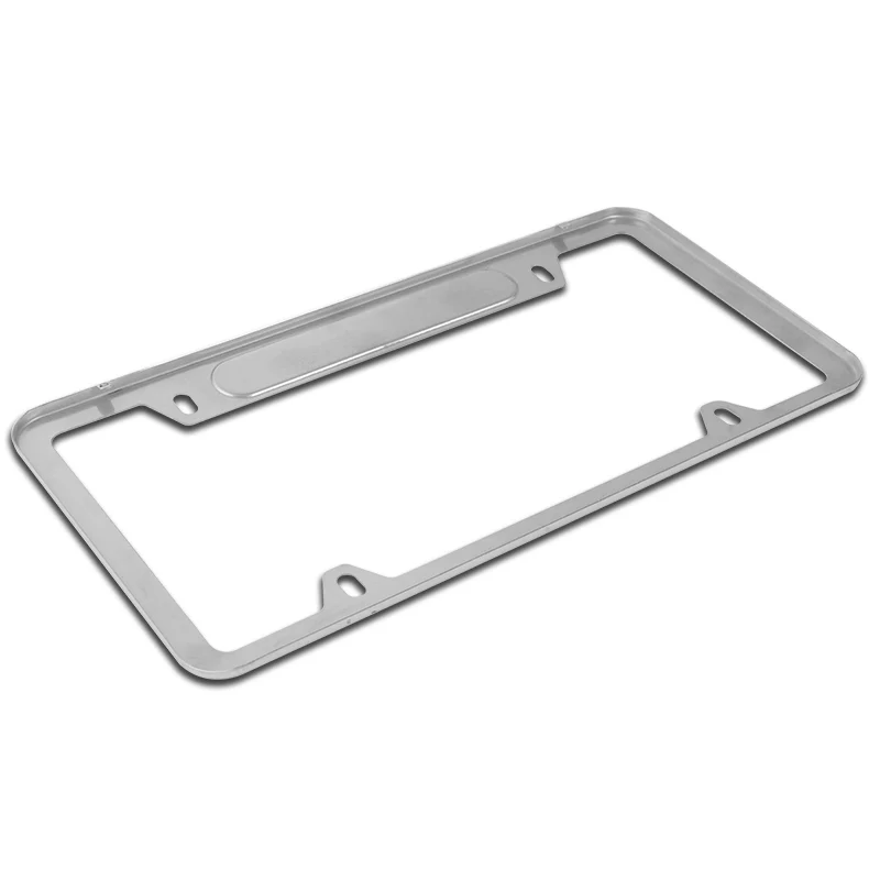 NISSAN Silver Stainless Steel Metal License Plate Frame New X2 - Image 3