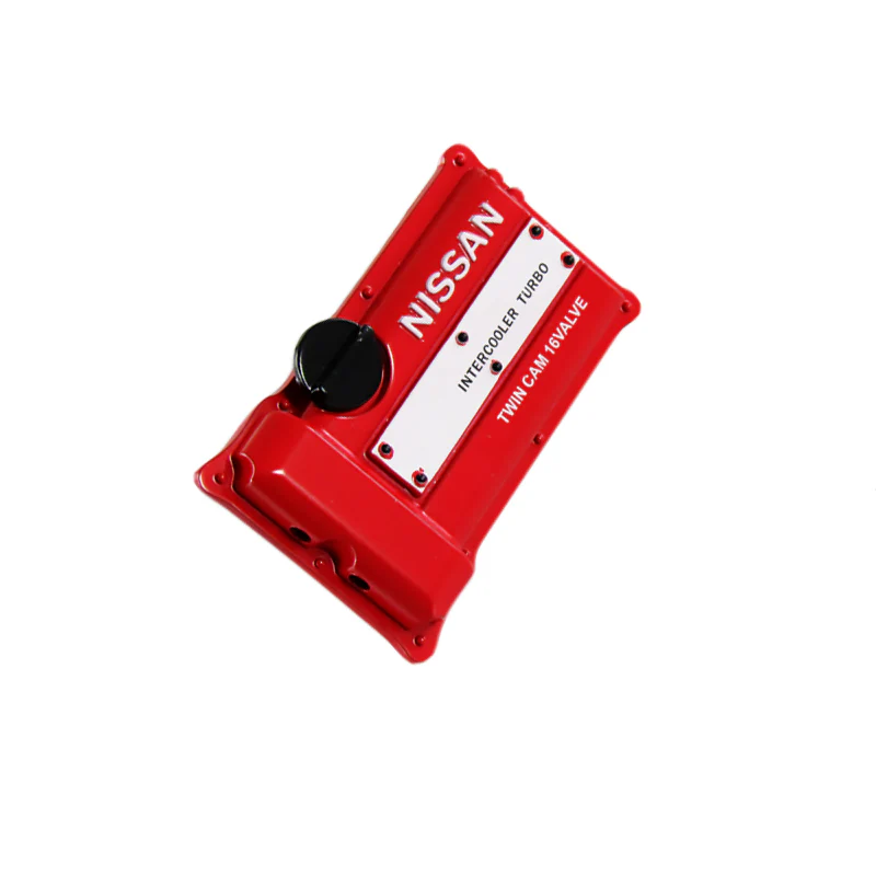 NISSAN Stainless Steel Engine Valve Cover Red Car Vent Clip Air Freshener Kit - Lemon Scent - Image 7