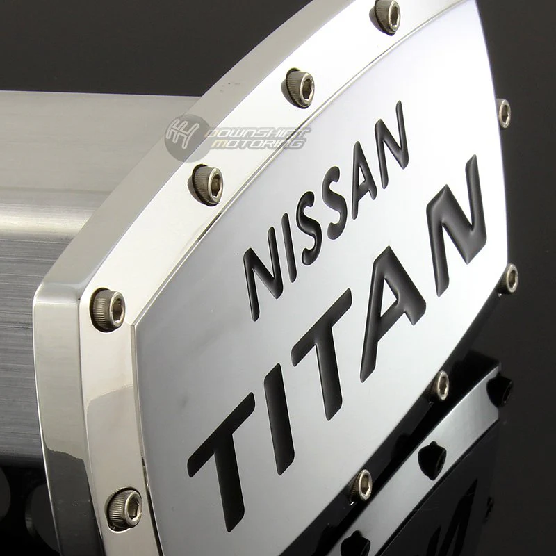 NISSAN TITAN LOGO Engraved Billet Hitch Cover Plug Cap For 2" Trailer Tow Receiver with ALLEN BOLTS Design - Image 3
