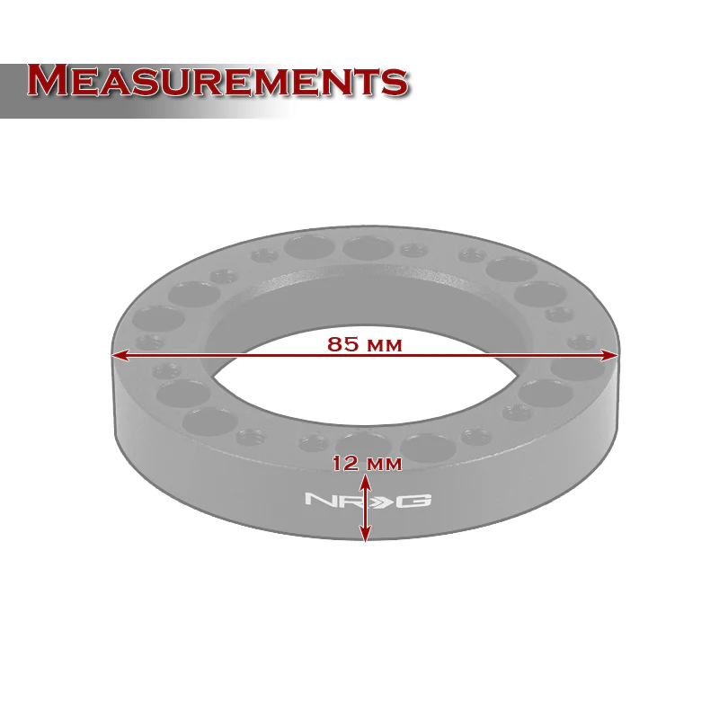 NRG Aluminum 1/2 -Inch 6-Bolt Steering Wheel Universal HUB Adapter Spacer -SRK-500BK - Image 5