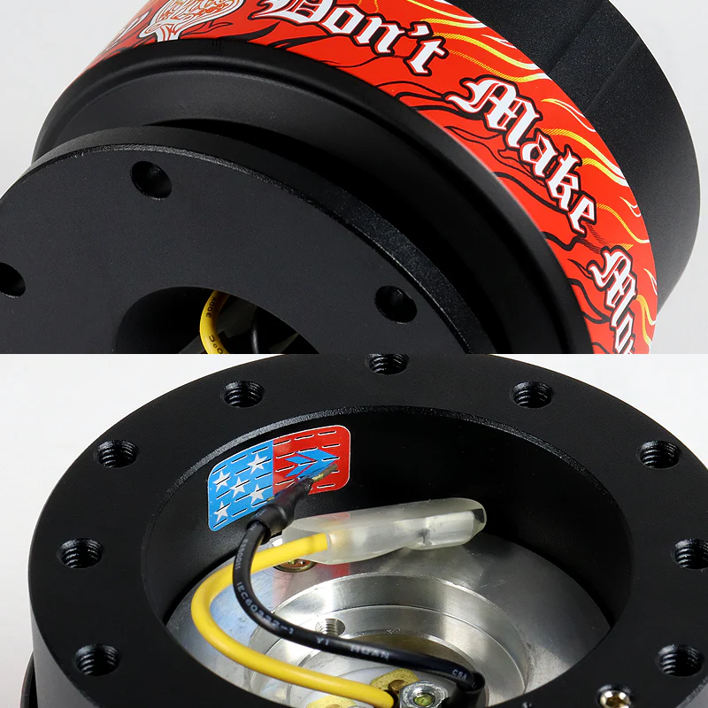 NRG Black Aluminum Ball Lock 6-Bolt Steering Wheel Gen 2.0 Quick Release Adapter -Scared Money 200BK-RL - Image 2