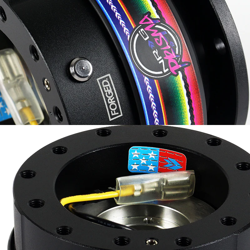 NRG Black Aluminum Ball Lock 6-Bolt Steering Wheel Gen 2.0 Quick Release Adapter -SRK-200BK-MEXICALI - Image 4