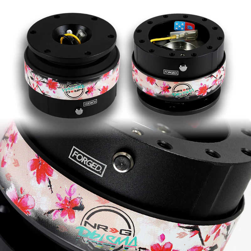 NRG Black Aluminum Ball Lock 6-Bolt Steering Wheel Gen 2.0 Quick Release Adapter -SRK-200BK-SAKURA - Image 5