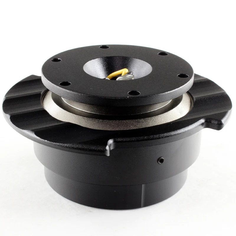 NRG Black Ball Lock 6-Bolt Steering Wheel Gen 2.5 Quick Release Adapter -SRK-250BK - Image 2