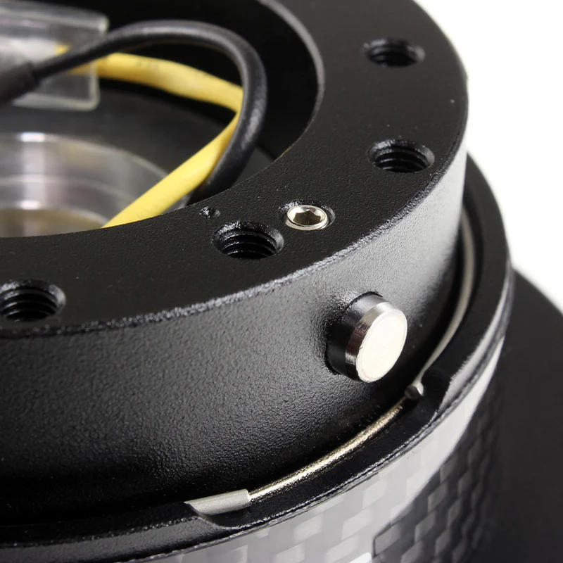 NRG Black / Carbon Ball Lock 6-Bolt Steering Wheel Gen 2.5 Quick Release Adapter -SRK-250CF - Image 5