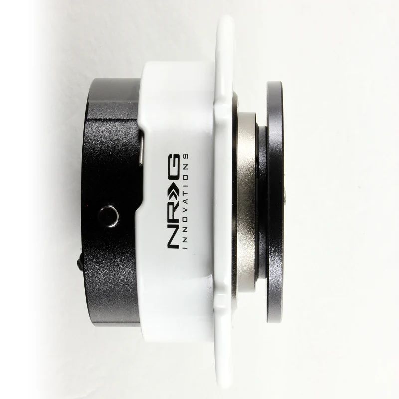 NRG Black / White Ball Lock 6-Bolt Steering Wheel Gen 2.5 Quick Release Adapter -SRK-250BK-WH - Image 4