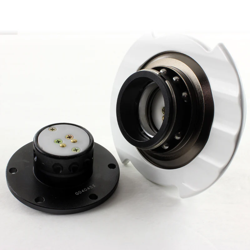 NRG Black / White Ball Lock 6-Bolt Steering Wheel Gen 2.5 Quick Release Adapter -SRK-250BK-WH - Image 5