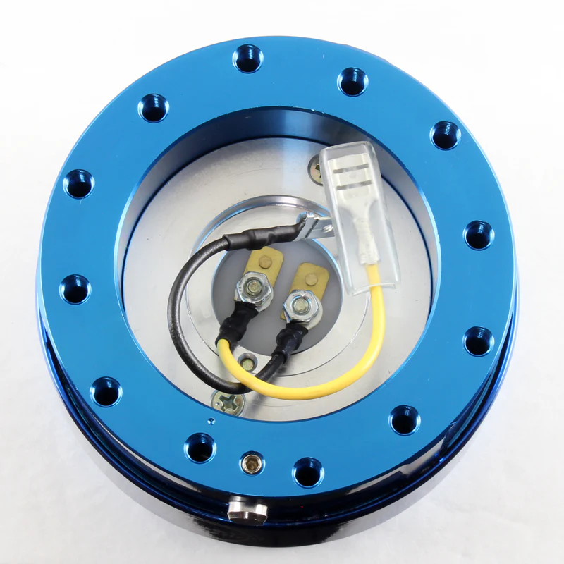 NRG Blue Aluminum Ball Lock 6-Bolt Steering Wheel Gen 2.0 Quick Release Adapter -SRK-200BL - Image 2