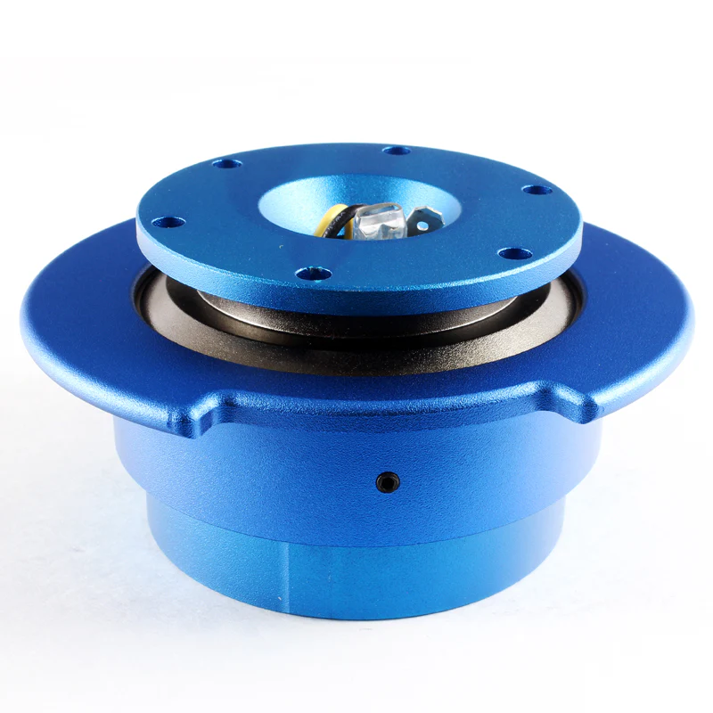 NRG Blue Ball Lock 6-Bolt Steering Wheel Gen 2.5 Quick Release Adapter -SRK-250BL - Image 2