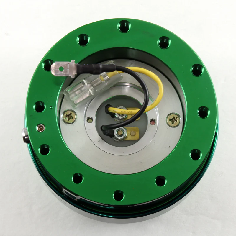 NRG Green Ball Lock Aluminum 6-Bolt Steering Wheel Gen 2.0 Quick Release Adapter -SRK-200GN - Image 3
