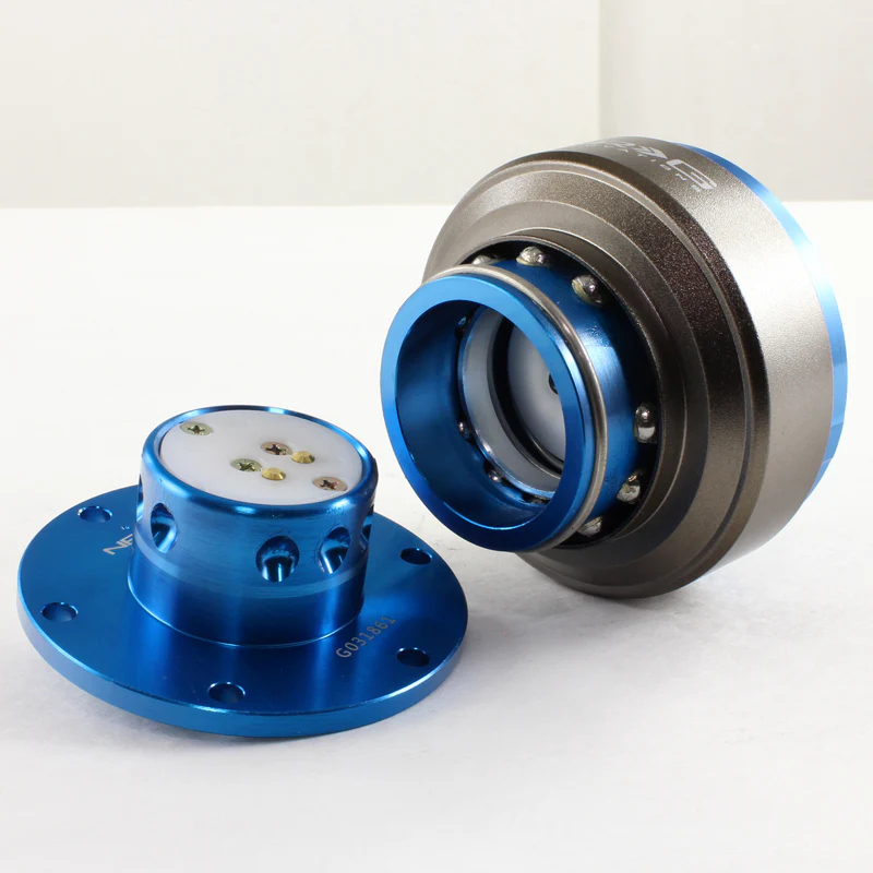NRG Gunmetal / Blue Ball Lock 6-Bolt Steering Wheel Gen 2.0 Quick Release Adapter -SRK-200NB - Image 4