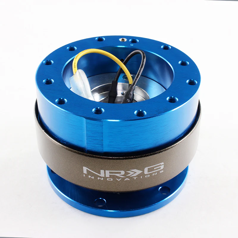 NRG Gunmetal / Blue Ball Lock 6-Bolt Steering Wheel Gen 2.0 Quick Release Adapter -SRK-200NB - Image 5
