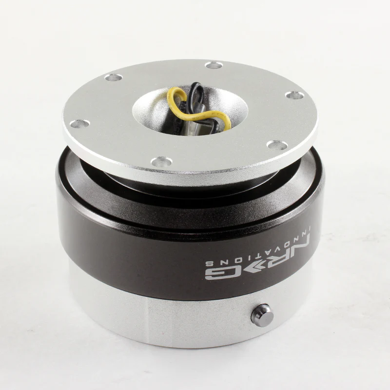 NRG Gunmetal / Silver Ball Lock 6-Bolt Steering Wheel Gen 2.0 Quick Release Adapter -SRK-200SL - Image 2