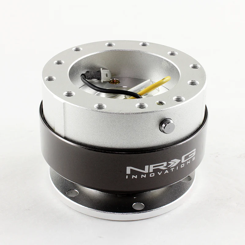 NRG Gunmetal / Silver Ball Lock 6-Bolt Steering Wheel Gen 2.0 Quick Release Adapter -SRK-200SL - Image 5
