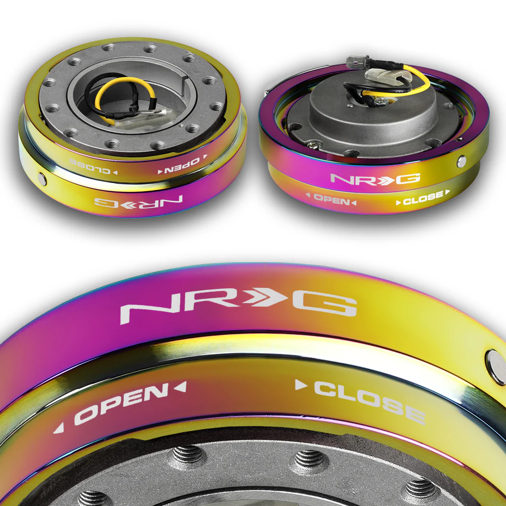 NRG Neo Chrome Aluminum 1.25 Thin 6-Bolt Steering Wheel Universal Short Hub Adapter Quick Release Spacer -SRK-400MC - Image 5