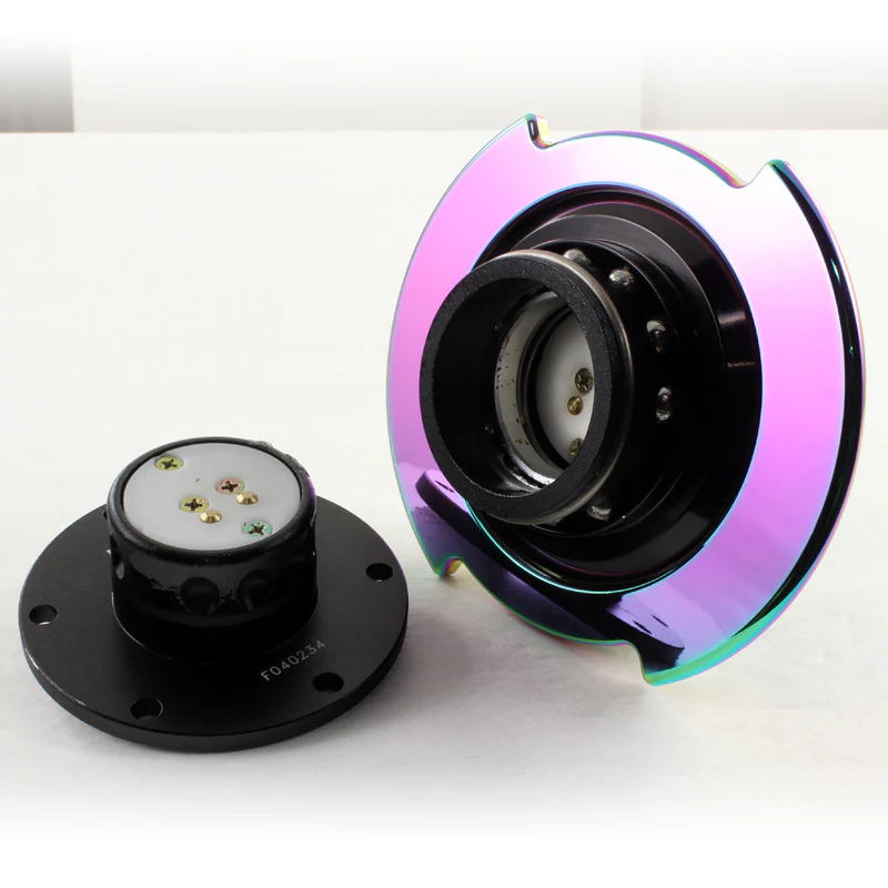 NRG Neo Chrome Ball Lock 6-Bolt Steering Wheel Gen 2.5 Quick Release Adapter -SRK-250BK-MC - Image 3