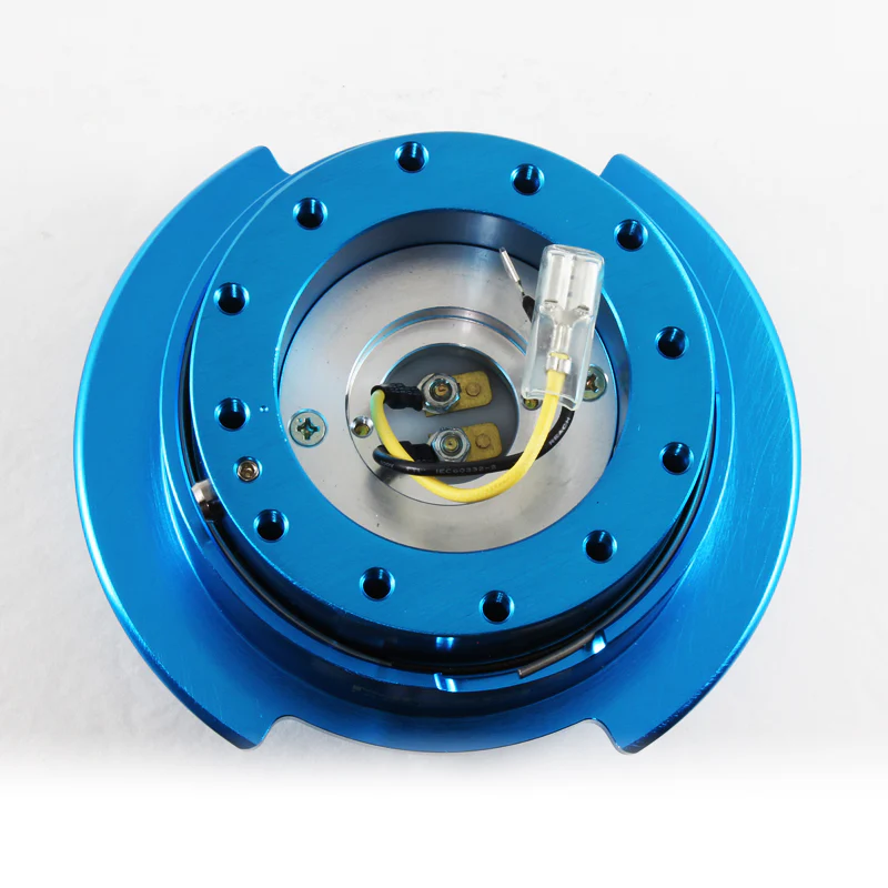 NRG Neon Blue Ball Lock Aluminum 6-Bolt Steering Wheel Gen 2.5 Quick Release Adapter -SRK-250NB - Image 2