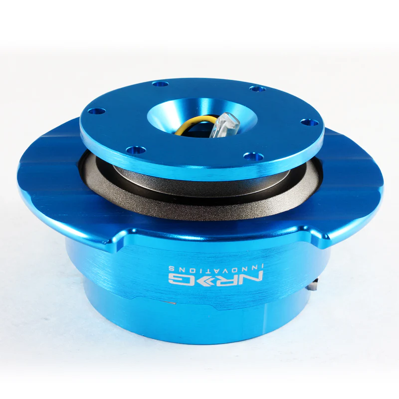 NRG Neon Blue Ball Lock Aluminum 6-Bolt Steering Wheel Gen 2.5 Quick Release Adapter -SRK-250NB - Image 3