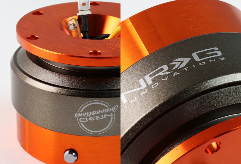 NRG Orange Ball Lock Aluminum 6-Bolt Steering Wheel Gen 2.0 Quick Release Adapter -SRK-200OR - Image 3