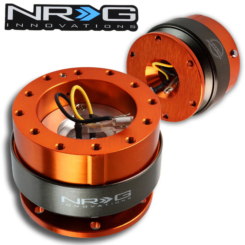 NRG Orange Ball Lock Aluminum 6-Bolt Steering Wheel Gen 2.0 Quick Release Adapter -SRK-200OR - Image 4