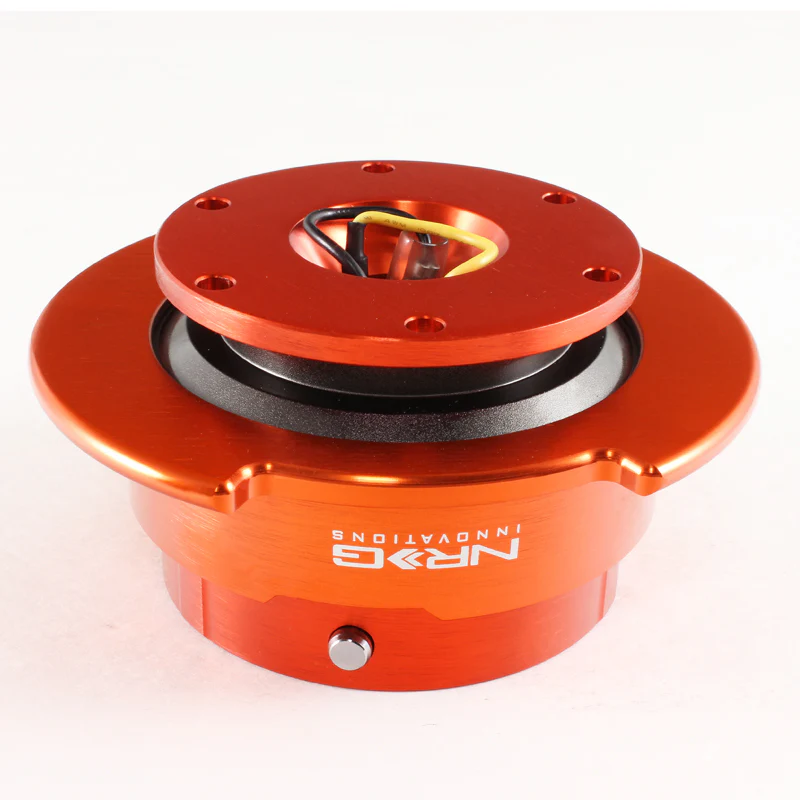 NRG Orange Ball Lock Aluminum 6-Bolt Steering Wheel Gen 2.5 Quick Release Adapter -SRK-250OR - Image 2