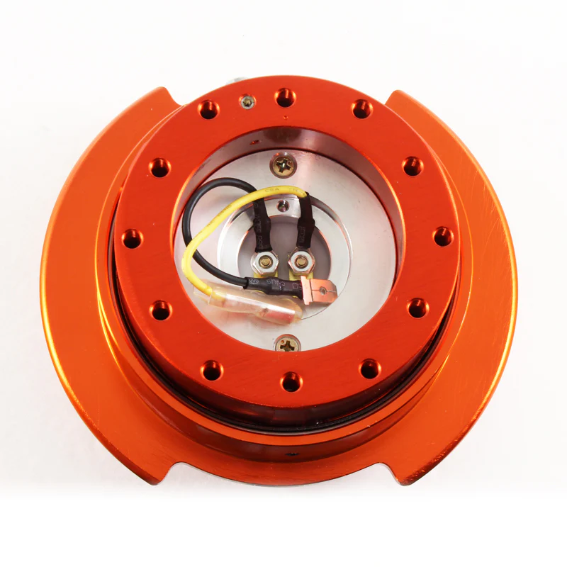 NRG Orange Ball Lock Aluminum 6-Bolt Steering Wheel Gen 2.5 Quick Release Adapter -SRK-250OR - Image 3