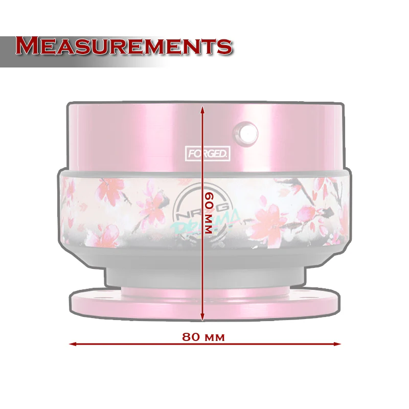 NRG Pink Aluminum Ball Lock 6-Bolt Steering Wheel Gen 2.0 Quick Release Adapter -SRK-200PK-SAKURA - Image 3