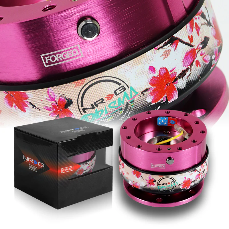 NRG Pink Aluminum Ball Lock 6-Bolt Steering Wheel Gen 2.0 Quick Release Adapter -SRK-200PK-SAKURA - Image 6