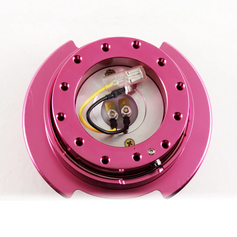 NRG Pink Ball Lock Aluminum 6-Bolt Steering Wheel Gen 2.5 Quick Release Adapter -SRK-250PK - Image 2