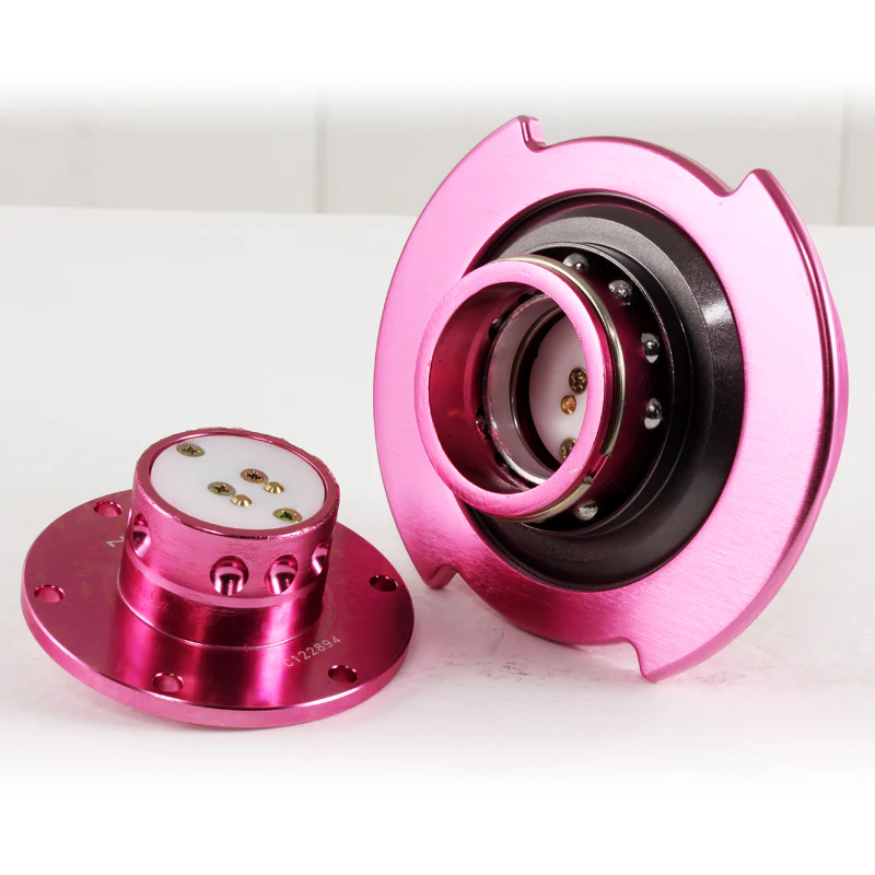 NRG Pink Ball Lock Aluminum 6-Bolt Steering Wheel Gen 2.5 Quick Release Adapter -SRK-250PK - Image 4