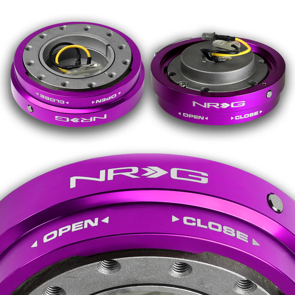 NRG Purple Aluminum 1.25 Thin 6-Bolt Steering Wheel Universal Short Hub Adapter Quick Release Spacer -SRK-400PP - Image 3