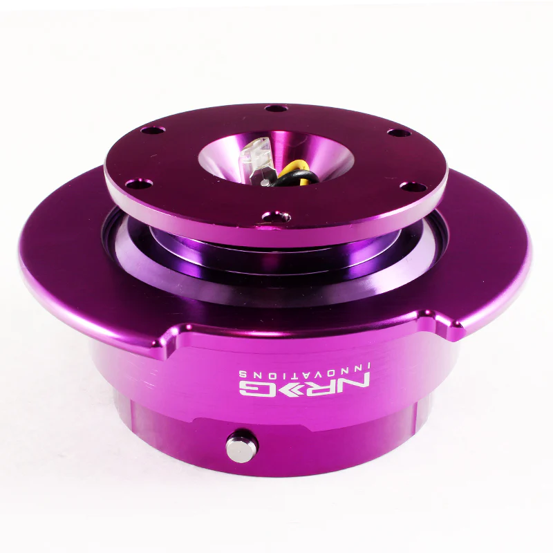 NRG Purple Ball Lock Aluminum 6-Bolt Steering Wheel Gen 2.5 Quick Release Adapter -SRK-250PP - Image 2