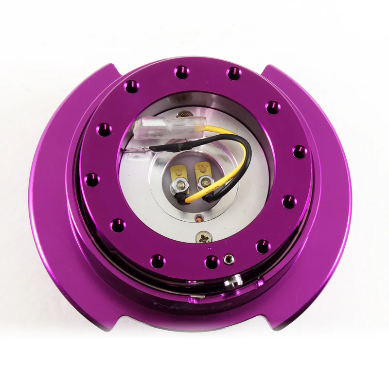 NRG Purple Ball Lock Aluminum 6-Bolt Steering Wheel Gen 2.5 Quick Release Adapter -SRK-250PP - Image 3