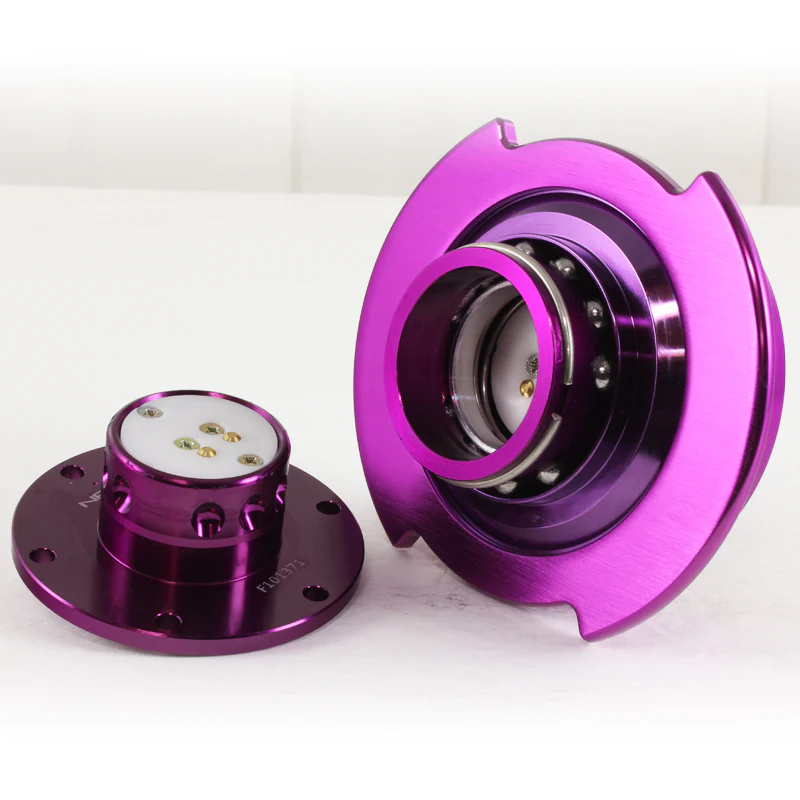 NRG Purple Ball Lock Aluminum 6-Bolt Steering Wheel Gen 2.5 Quick Release Adapter -SRK-250PP - Image 5