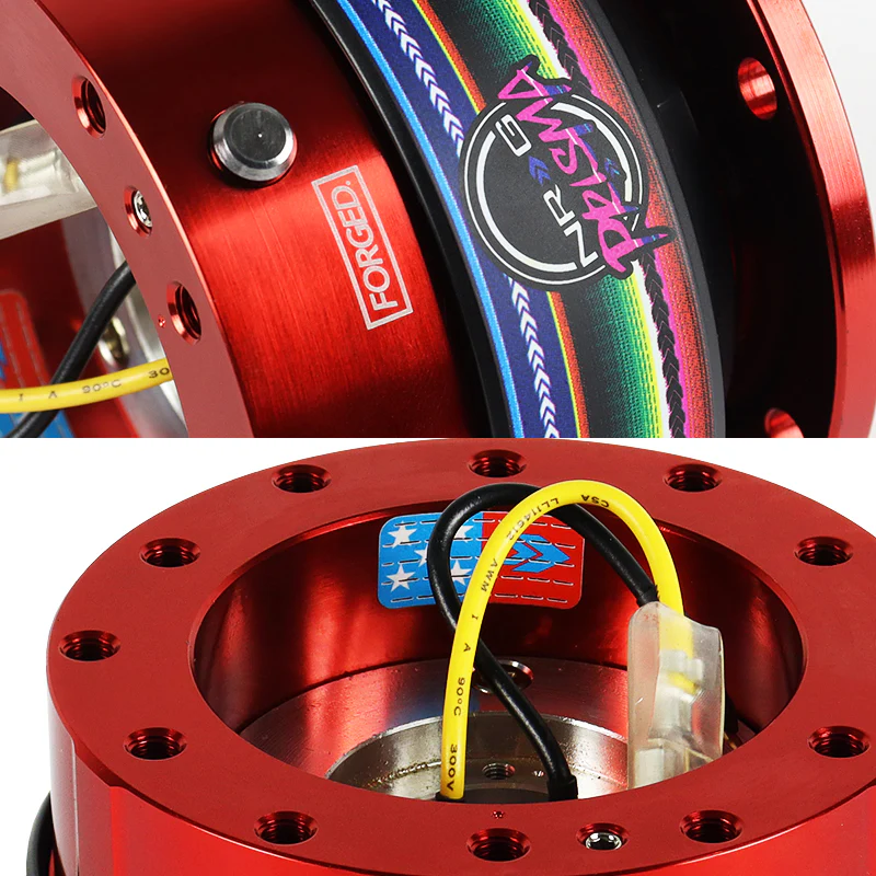 NRG Red Aluminum Ball Lock 6-Bolt Steering Wheel Gen 2.0 Quick Release Adapter -SRK-200RD-MEXICALI - Image 4