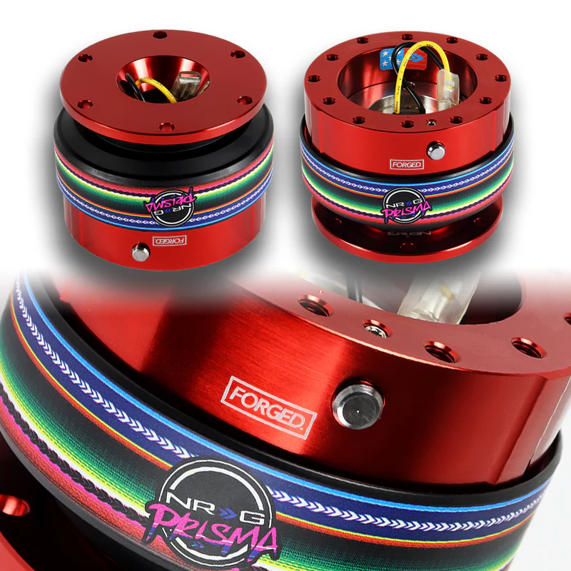 NRG Red Aluminum Ball Lock 6-Bolt Steering Wheel Gen 2.0 Quick Release Adapter -SRK-200RD-MEXICALI - Image 6