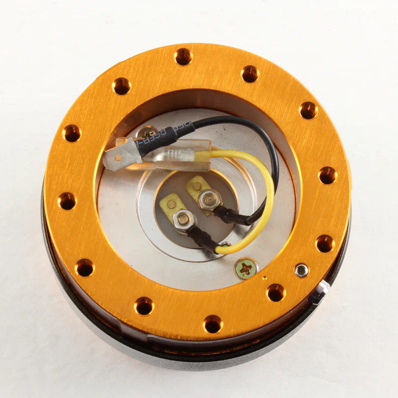 NRG Rose Gold / Gunmetal Ball Lock 6-Bolt Steering Wheel Gen 2.0 Quick Release Adapter -SRK-200RG - Image 2