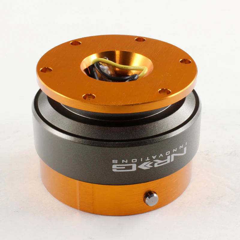 NRG Rose Gold / Gunmetal Ball Lock 6-Bolt Steering Wheel Gen 2.0 Quick Release Adapter -SRK-200RG - Image 3
