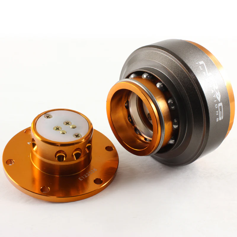 NRG Rose Gold / Gunmetal Ball Lock 6-Bolt Steering Wheel Gen 2.0 Quick Release Adapter -SRK-200RG - Image 4