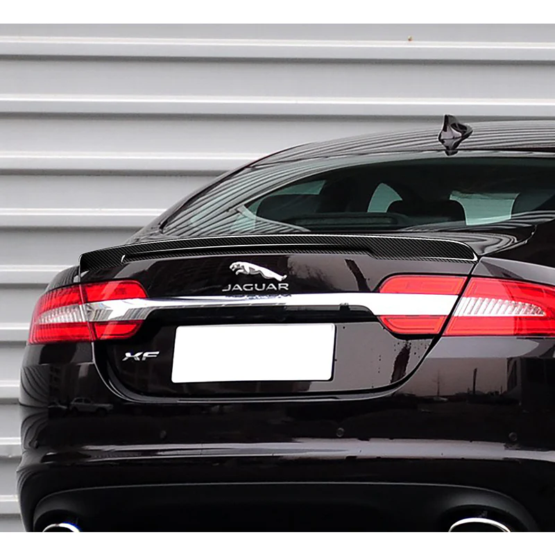 OE-Style Rear Trunk Lip Duckbill Spoiler Wing For 2009-2015 Jaguar XF Sedan -Real Carbon Fiber - Image 7