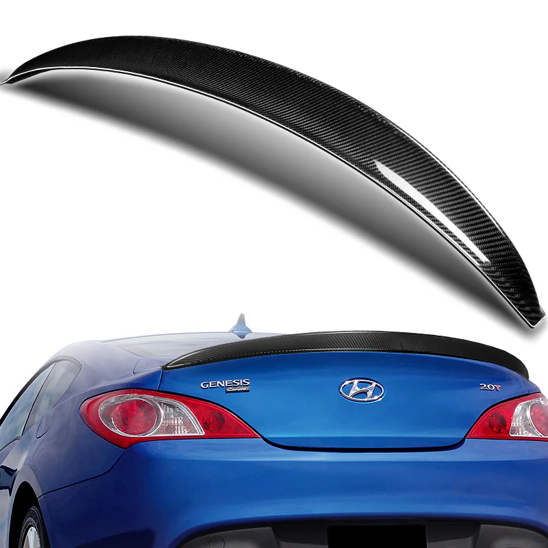 OE-Style Rear Trunk Lip Duckbill Spoiler Wing For 2010-2016 Hyundai Genesis Coupe 2-DR -Real Carbon Fiber - Image 5