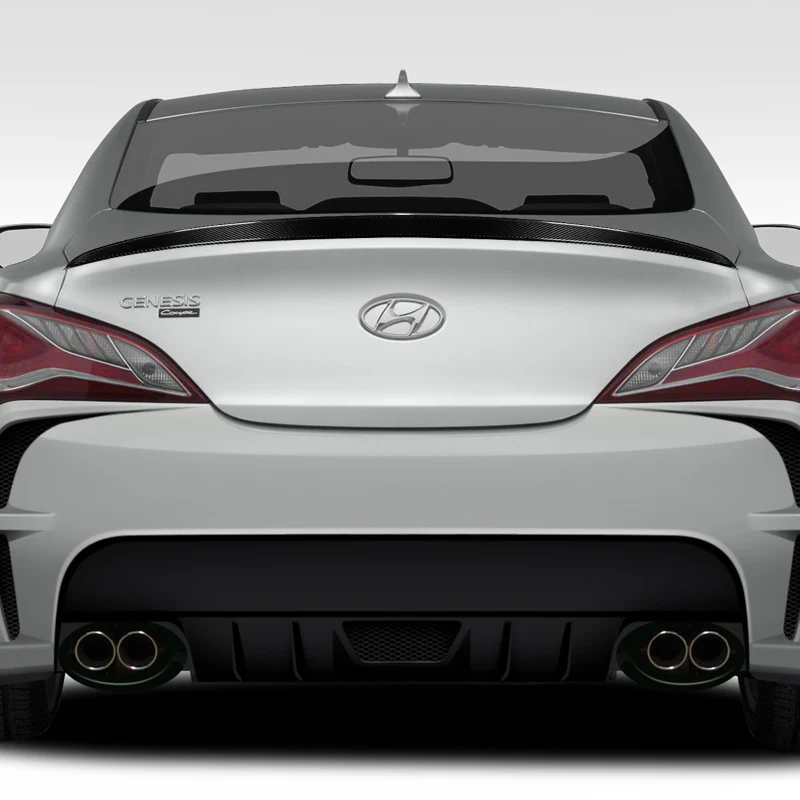 OE-Style Rear Trunk Lip Duckbill Spoiler Wing For 2010-2016 Hyundai Genesis Coupe 2-DR -Real Carbon Fiber - Image 7