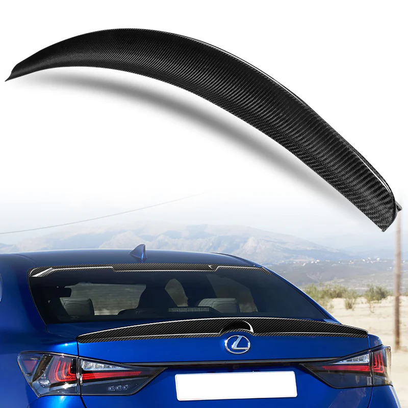 OE-Style Rear Trunk Lip Duckbill Spoiler Wing For 2013-2020 Lexus GS300 GS350 GS200t GS-F 4-DR / Sedan -Real Carbon Fiber - Image 5