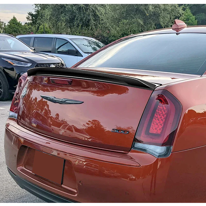 OE-Style Rear Trunk Lip Spoiler Wing For 2011-2023 Chrysler 300 / 300C / 300S -Real Carbon Fiber - Image 6