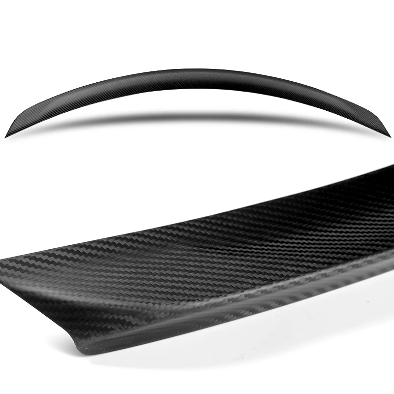 OE-Style Rear Trunk Lip Spoiler Wing For 2012-2024 Tesla Model S -Matte Carbon Fiber - Image 2